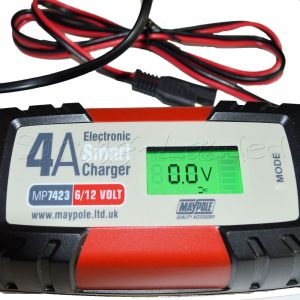 MAYPOLE Electronic Car Battery Charger 4A Fast/Trickle/Pulse Modes 4AMP, MP7423 #3