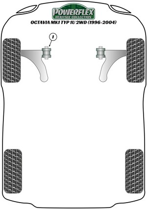 Powerflex Front ARB Link Bush Kit (PFF85-413) for Skoda Octavia Mk1 Typ 1U 2WD (1996-2004) #4