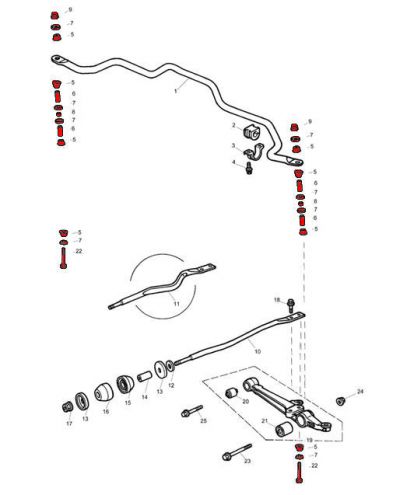 Superflex Bushes - Rover 600, 93-99 Front Anti Roll Bar Drop Link Kit - SF477-16.8105 #2