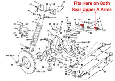 Superflex Bushes - Lotus Elise Mk1/2 & Exige Rear Upper Inner Kit -SF227-2603KSS #2